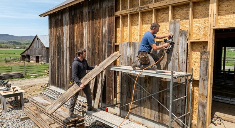 Barn Siding Installation in West Danville, VT