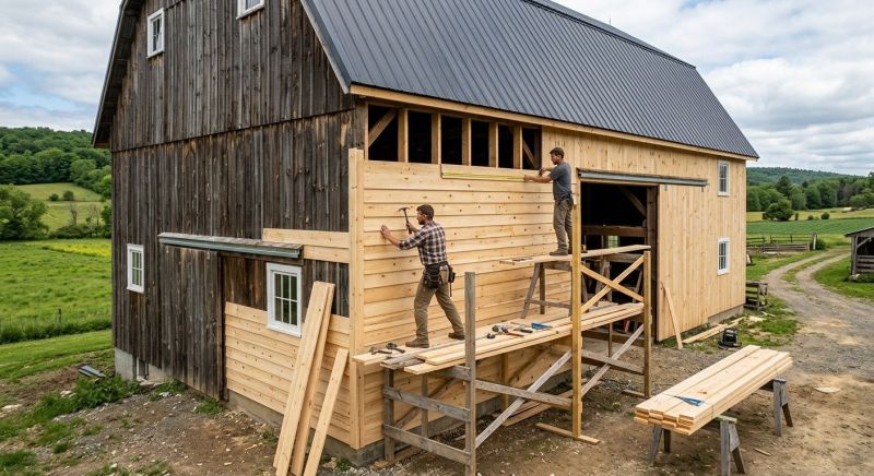 Barn Siding Installation in West Danville, VT