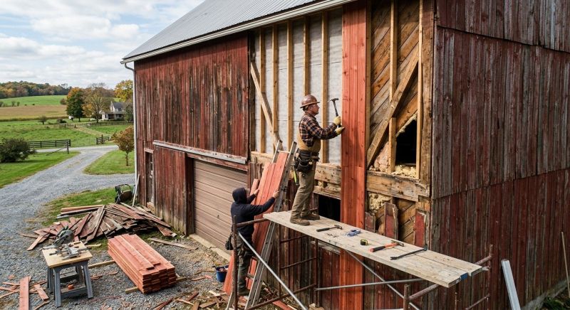 Barn Siding Replacement in Danville, VT