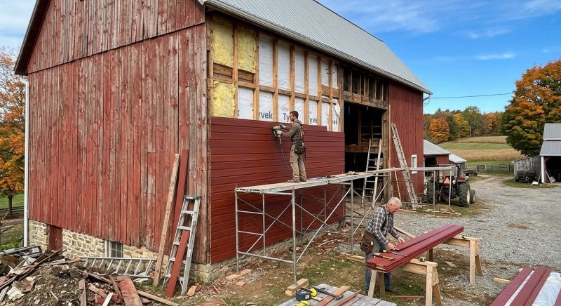 Barn Siding Replacement in Littleton, NH