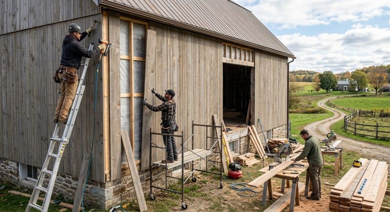 Barn Siding Replacement in Littleton, NH