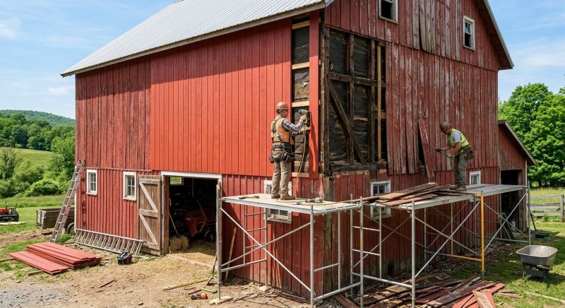 Barn Siding Replacement in Lyndonville, VT