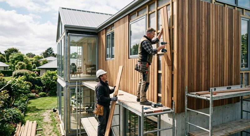 Hardwood Cladding Installation in Littleton, NH