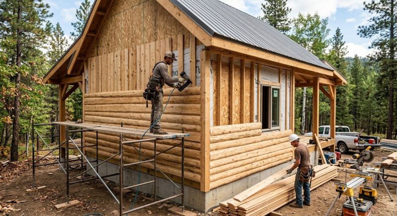 Log Siding Installation in Danville, VT