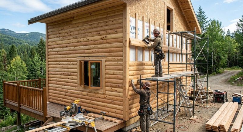 Log Siding Installation in North Haverhill, NH