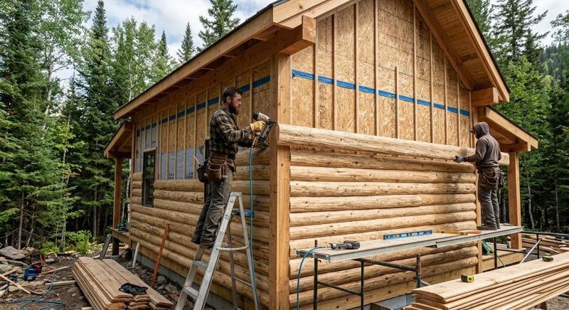 Log Siding Installation in Pike, NH