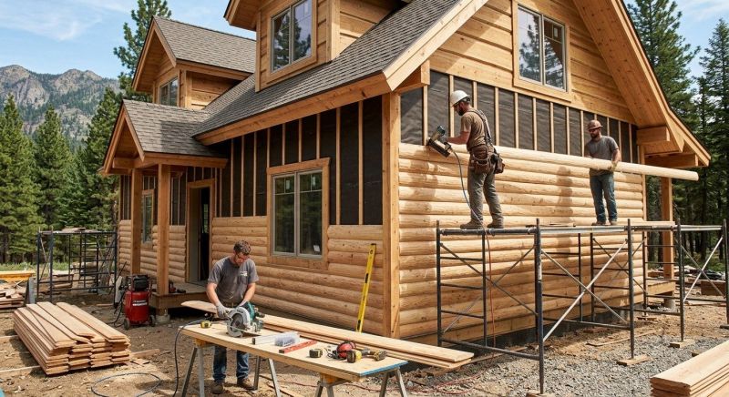 Log Siding Installation in Pike, NH