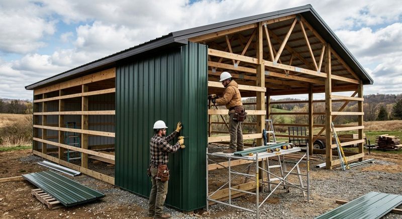 Pole Barn Siding Installation in Littleton, NH