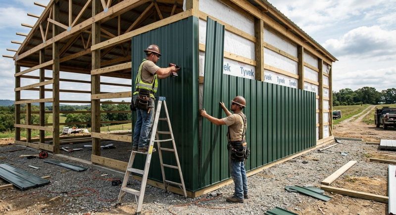 Pole Barn Siding Installation in Littleton, NH