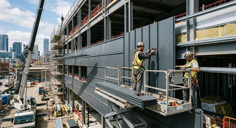 Steel Cladding Installation in Littleton, NH