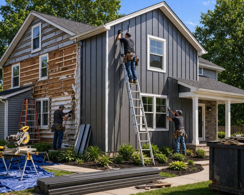 Vertical Siding Replacement in Littleton, NH