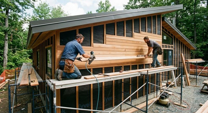 Wood Cladding Installation in Franconia, NH