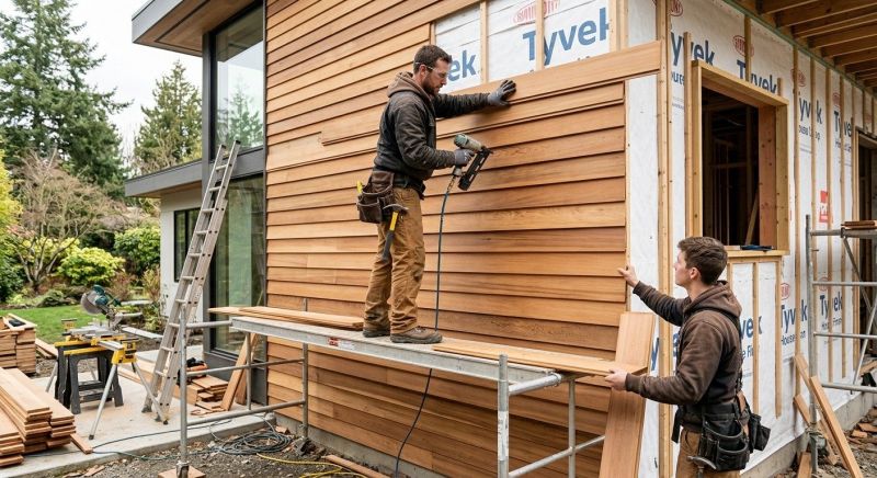 Wood Cladding Installation in Franconia, NH