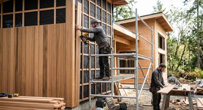 Wood Cladding Installation in Lisbon, NH