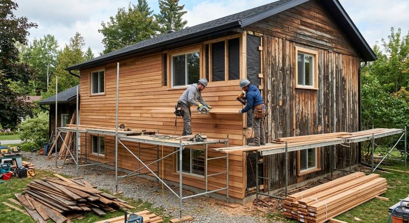 Wood Cladding Installation in West Danville, VT