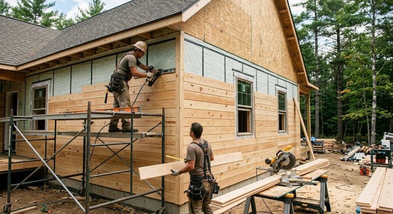 Wood Plank Siding Installation in Littleton, NH