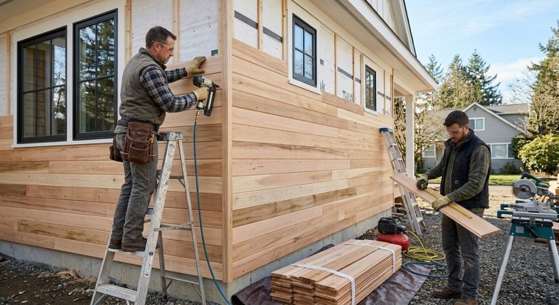 Wood Plank Siding Installation in Littleton, NH